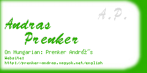 andras prenker business card